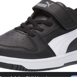 Puma Kids Black and White Athletic Shoes